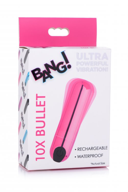 Bang! 10x Vibrating Metallic Bullet Pink