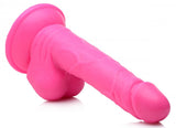 Pop 6.5in Dildo W/ Balls Pink