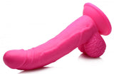 Pop 7.5in Dildo W/ Balls Pink