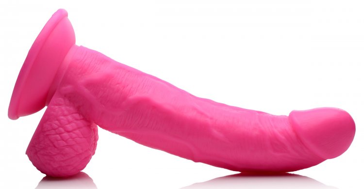 Pop 7.5in Dildo W/ Balls Pink