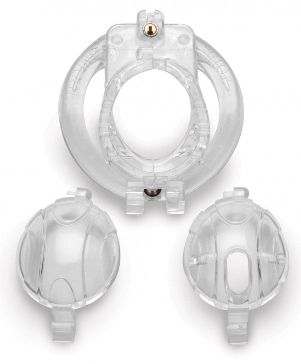 Master Series Custome Lockdown Chastity Cage Clear