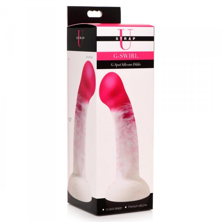 Strap U G-swirl G-spot Dildo Silicone Pink