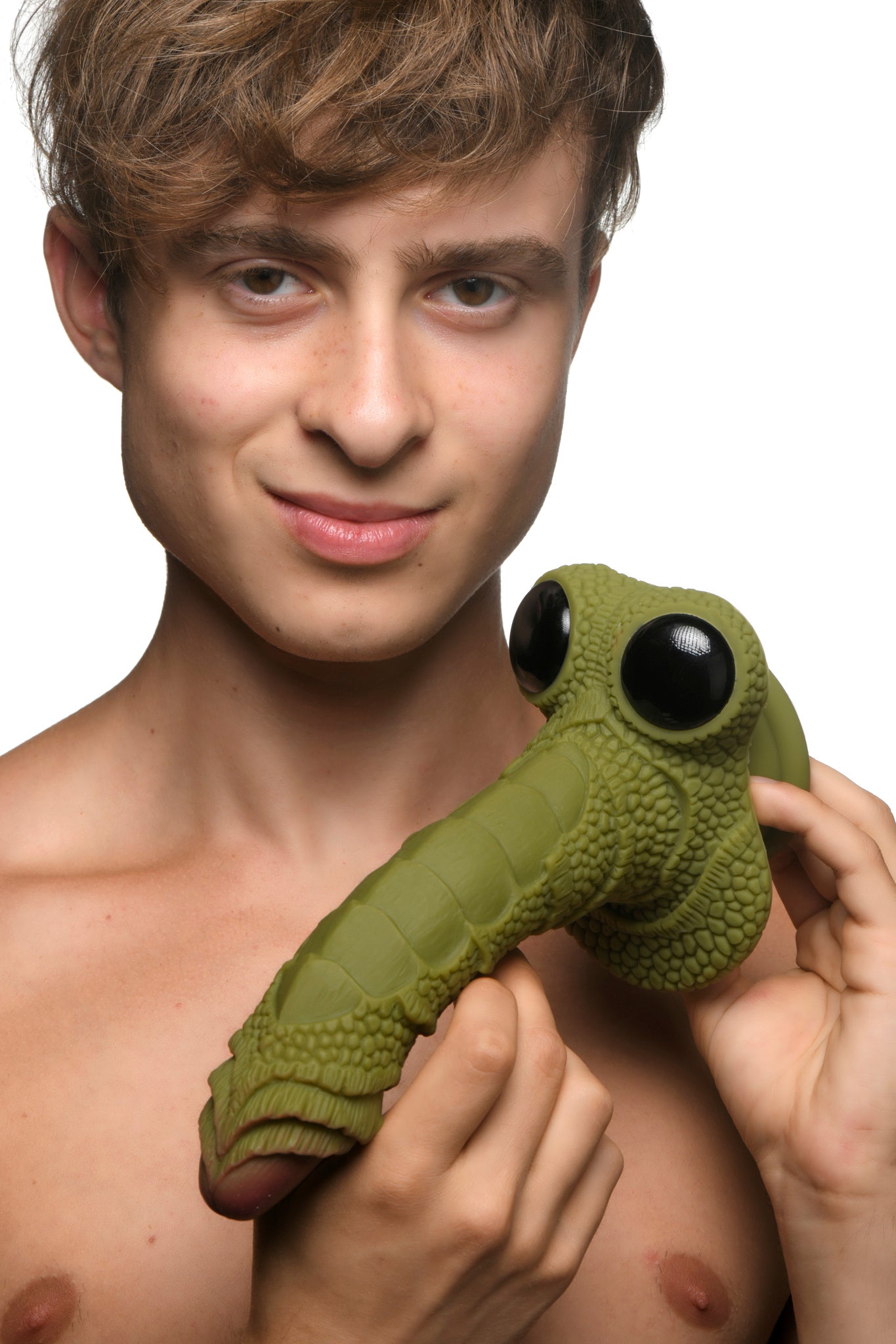 Creature Cocks Swamp Monster Green Scaly Silicone Dildo