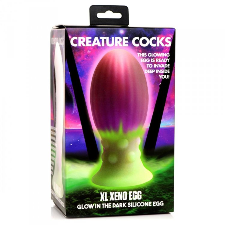 Creature Cocks Xeno Xl Egg Glow In The Dark Silicone Egg