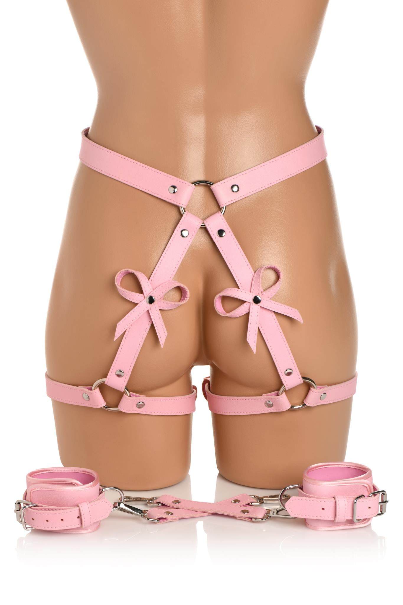 Strict Bondage Harness W/ Bows Pink Xl/2xl