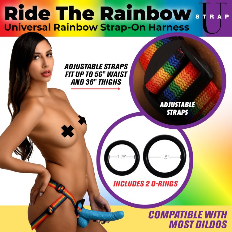 Strap U Ride The Rainbow Strap On Harness