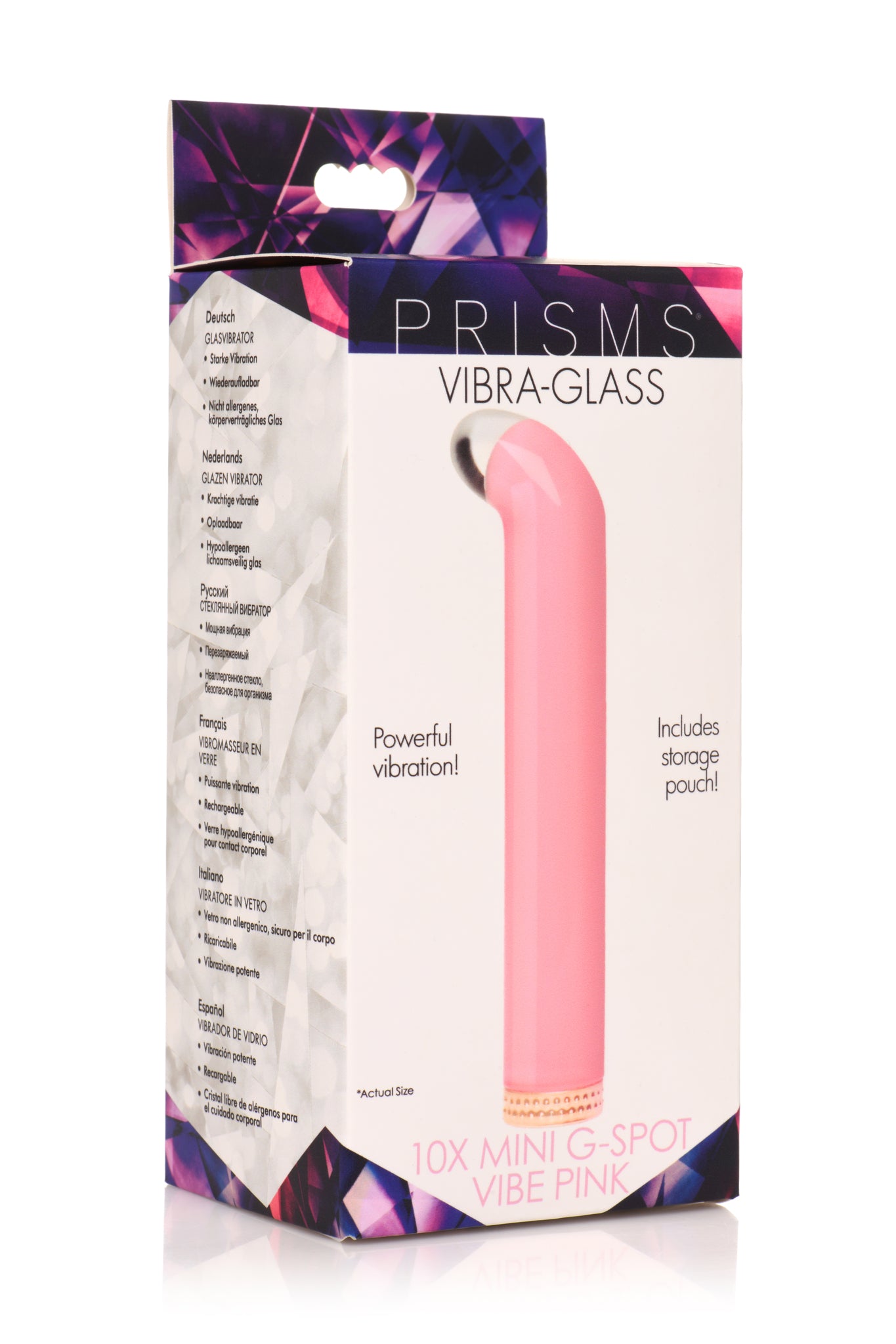 Prisms Vibra-glass 10x G-spot Vibe Pink