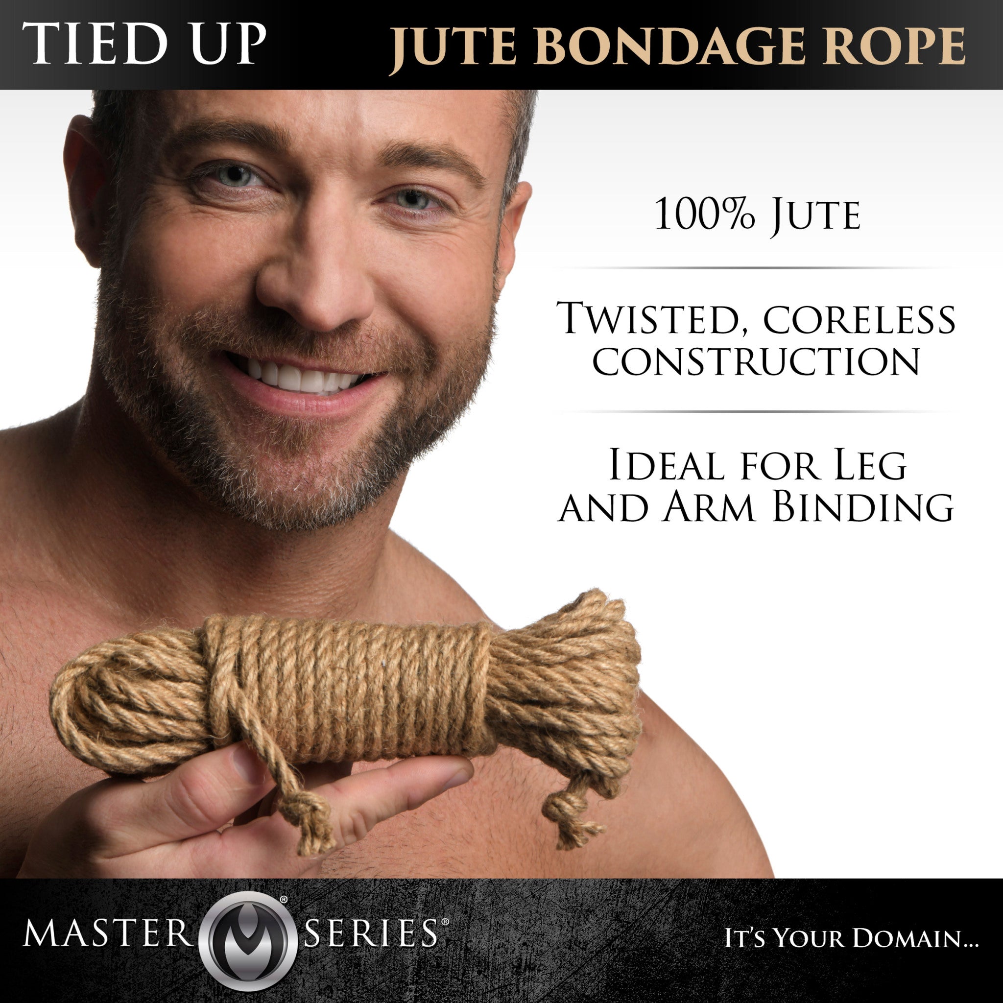 Master Series Tied Up Jute Bondage Rope 25ft