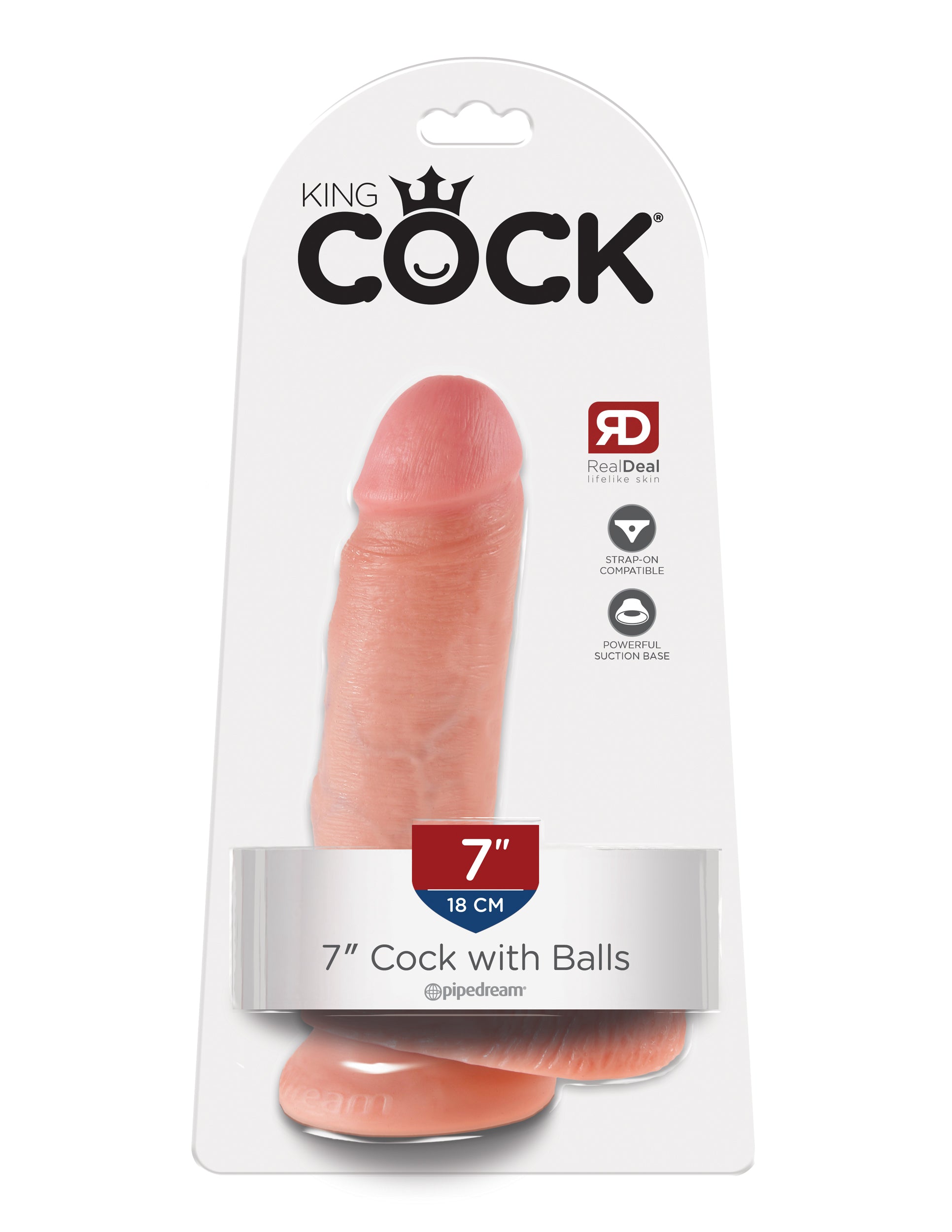 King Cock 7 In Cock W-balls Flesh