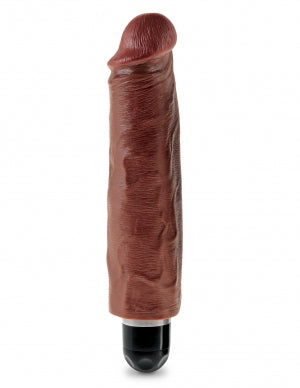 King Cock 7 In Vibrating Stiffy Brown