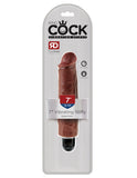 King Cock 7 In Vibrating Stiffy Brown