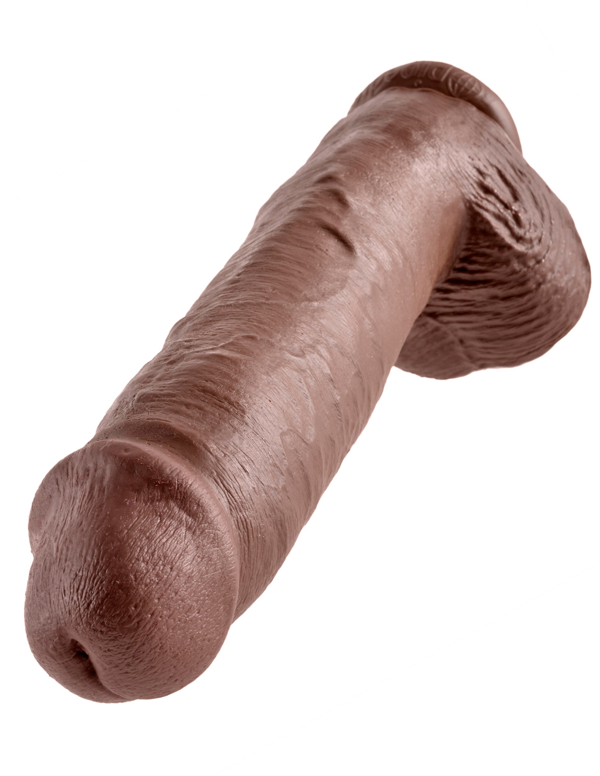 King Cock 11 In Cock W-balls Brown
