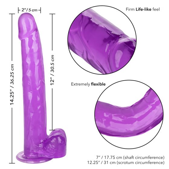 Size Queen 12in Purple