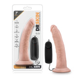 Dr Skin Dr Dave 7in Vibrating Cock W- Suction Cup Vanilla