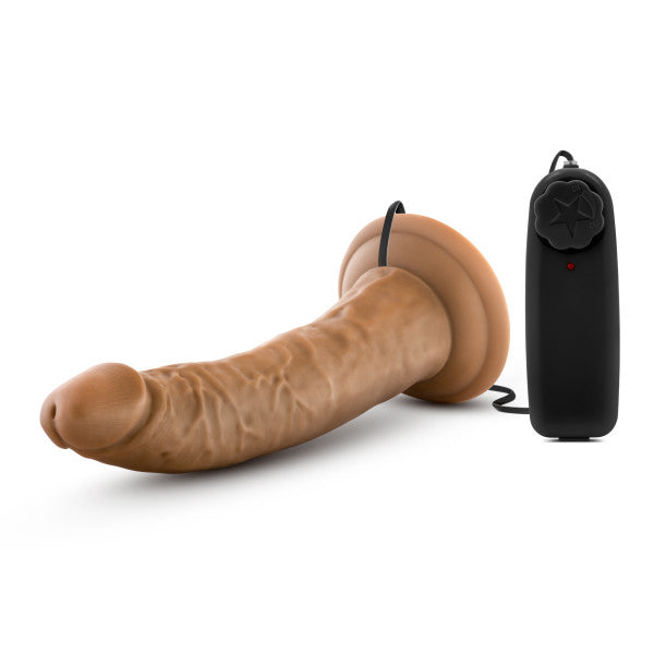 Dr Skin Dr Dave 7in Mocha Vibrating Cock W- Suction Cup