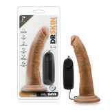 Dr Skin Dr Dave 7in Mocha Vibrating Cock W- Suction Cup