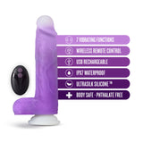 Neo Elite Encore 8 Vibrating Dildo Purple "