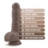 Dr Skin Dr Mason 9in Dildo W- Suction Chocolate