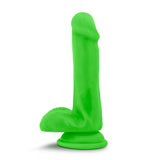 Neo Elite 6in Silicone Dual Density Cock W- Balls Neon Green