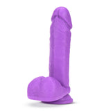 Neo Elite 8in Dual Density Cock W- Balls Neon Purple