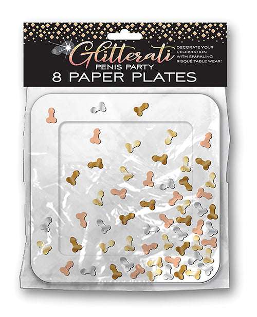 Glitterati Penis Party Plates