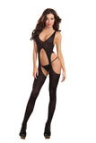 Madrid Suspender Bodystocking Black Os