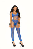 Opaque & Net Footless Bodystocking