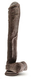 (d) The Big Wood 13.5in Realis Penis Brown