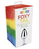 Rainbow Foxy Tail W-stainless Steel Butt Plug