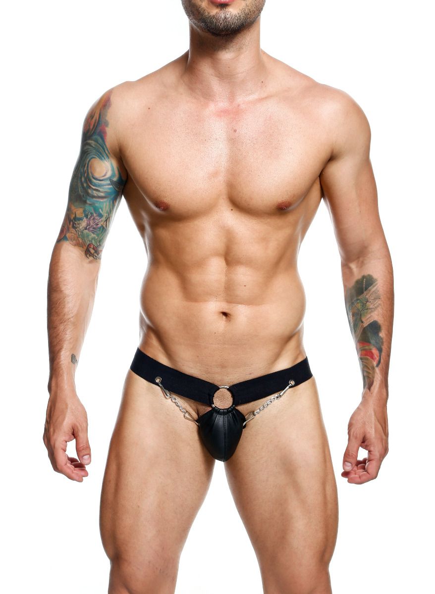 Male Basics Dngeon Chain Jockstrap Black O-s (hanging)