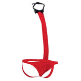 Mob Tuxedo Lace Thong Red S-m