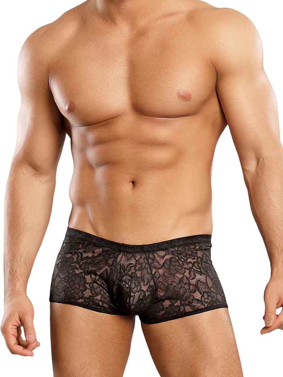 Mini Short Stretch Lace Black Small