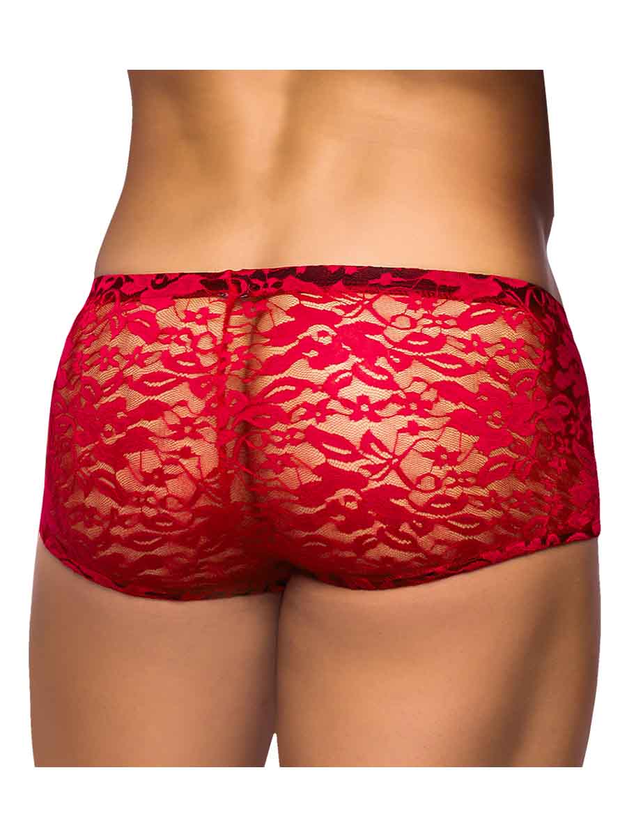 Mini Short Stretch Lace Large Red