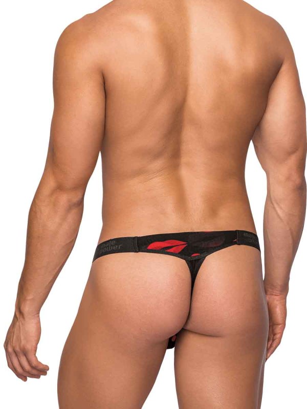 Kiss Me Micro Thong V Lip Print L-xl