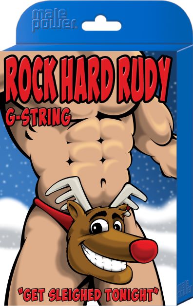 (wd) Novelty Rock Hard Rudy G-string O-s