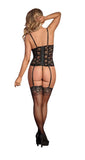Bustier & G-string Black S-m (luv Lace)