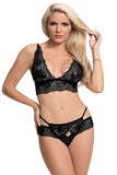 Sugar & Spice Bra & Panty Set Black L-xl