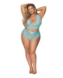(wd)seabreeze Strappy Back Cam Short Set Turquoise 2xl