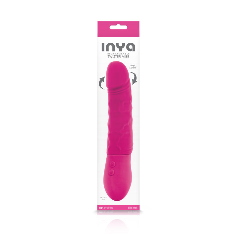Inya Twister Pink Vibrating Dildo