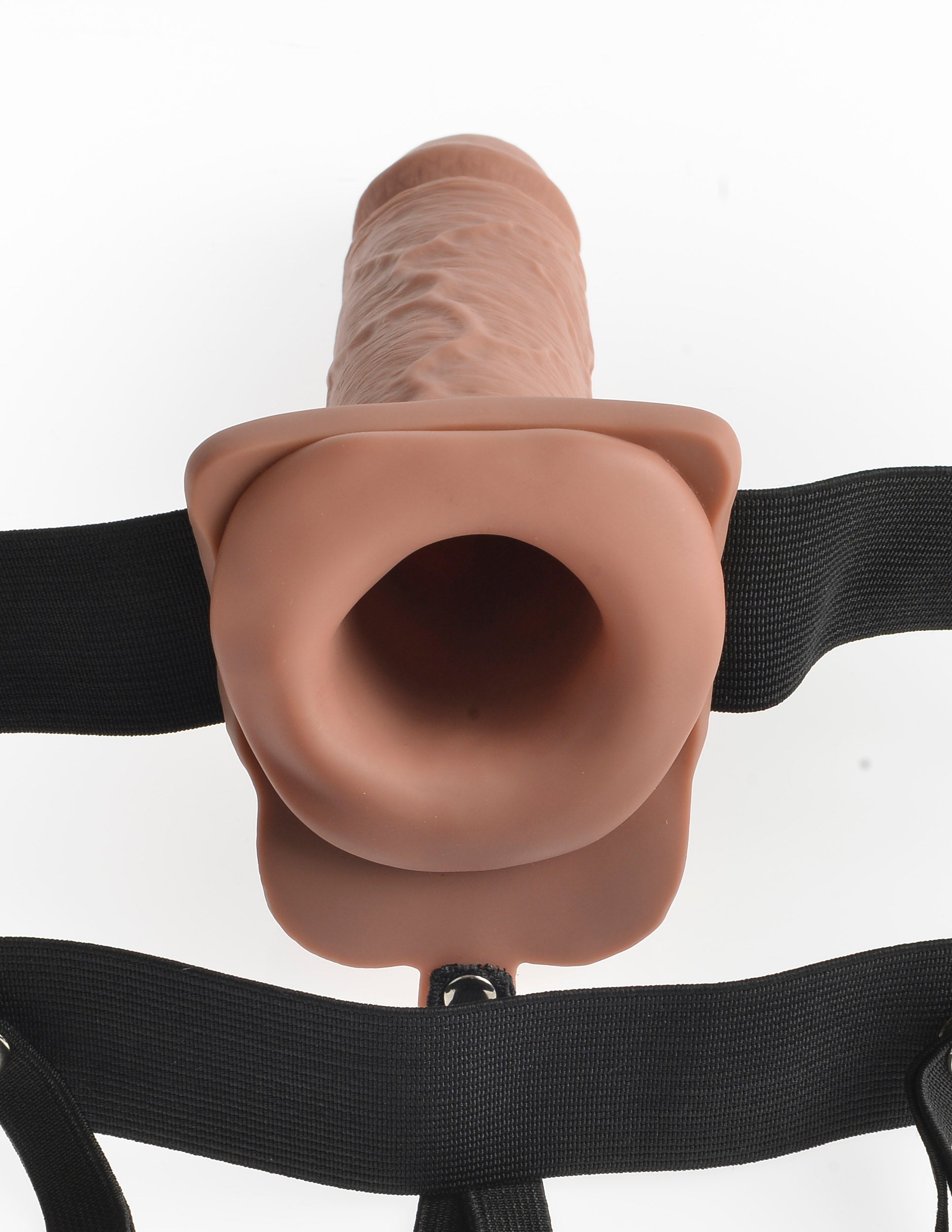 Fetish Fantasy 7 In Hollow Rechargeable Strap-on Remote Tan