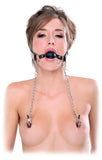 Fetish Fantasy Extreme Deluxe Ball Gag & Nipple Clamps