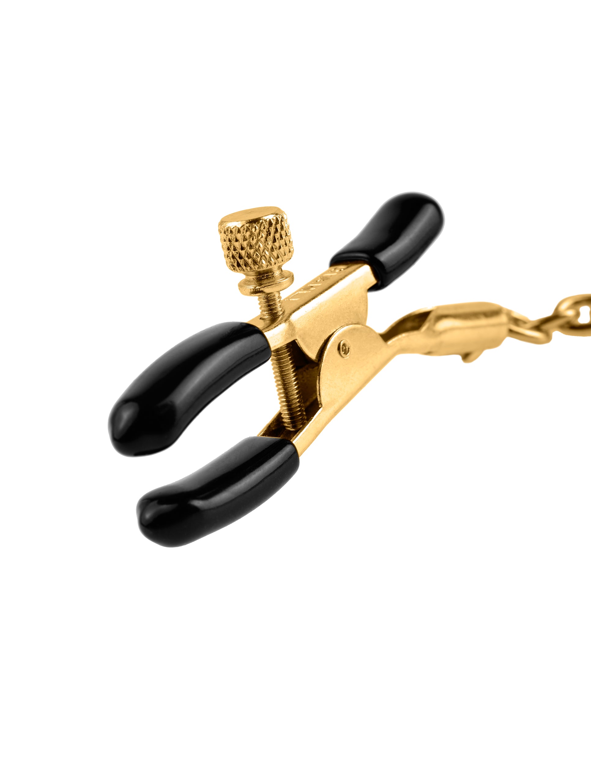 Fetish Fantasy Gold Nipple Chain Clamps