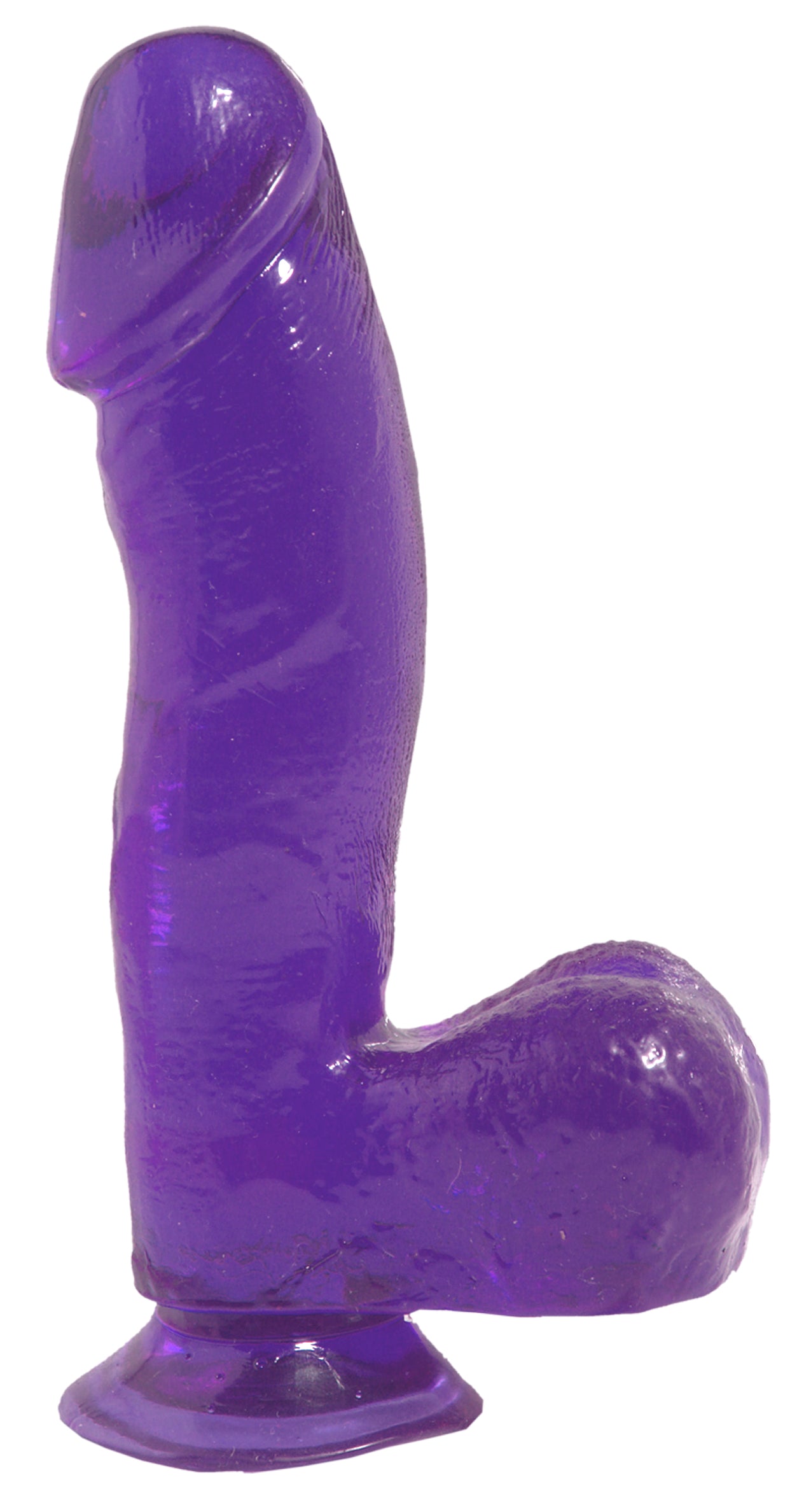 Basix Rubber Works 6.5in Purple Dong W-suction Cup