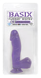 Basix Rubber Works 6.5in Purple Dong W-suction Cup