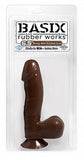 Basix Rubber Works 6.5in Dong W-suction Cup Brown