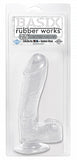 Basix Rubber Works 7.5in Dong W-suction Cup Clear