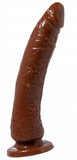 Basix Rubber Works 7in Brown Slim Dong W- Suction Cup