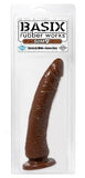 Basix Rubber Works 7in Brown Slim Dong W- Suction Cup