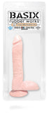 Basix Rubber Works 9in Dong W-suction Cup Flesh