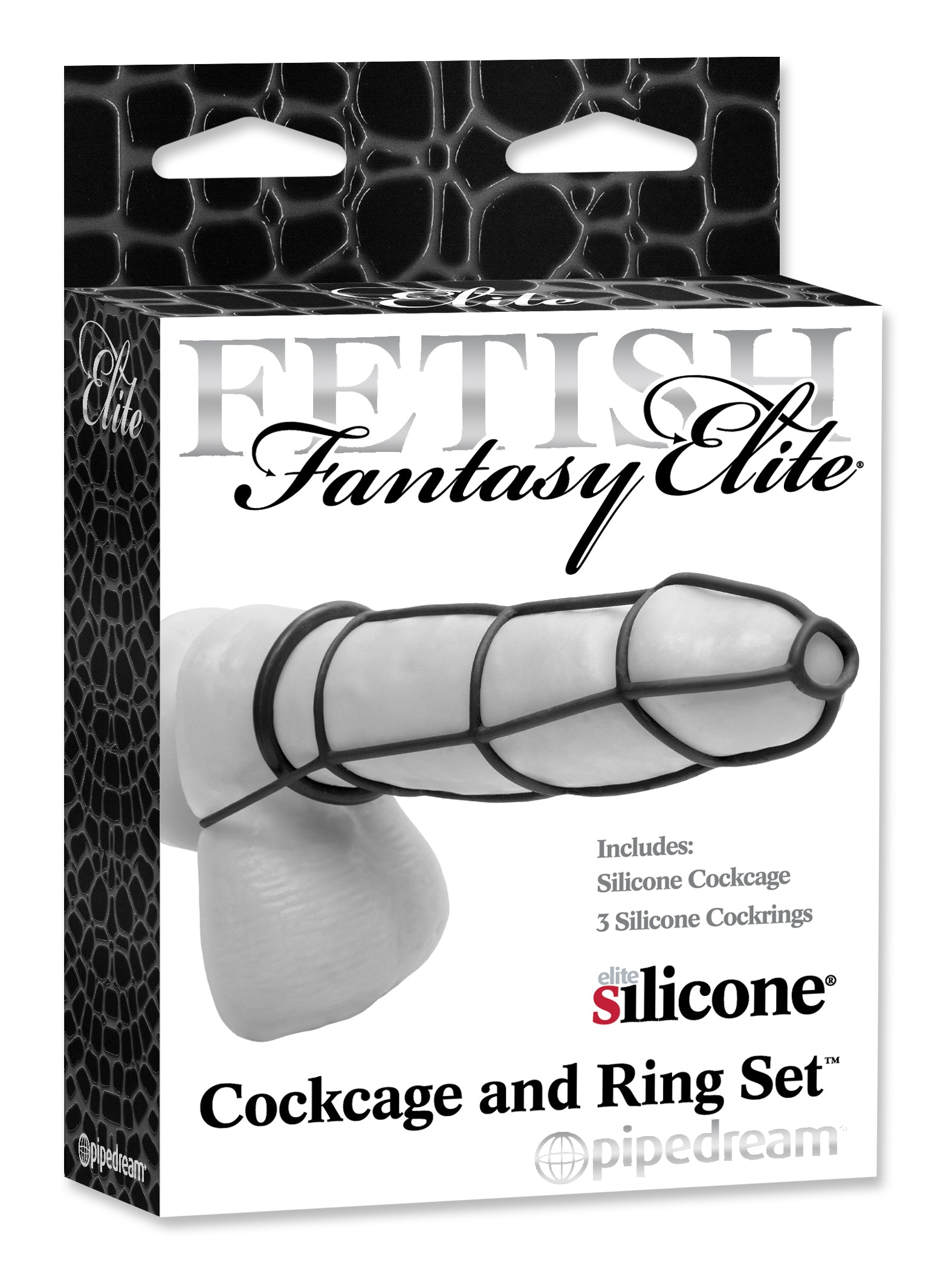 Fetish Fantasy Elite Cockcage & Ring Set Black